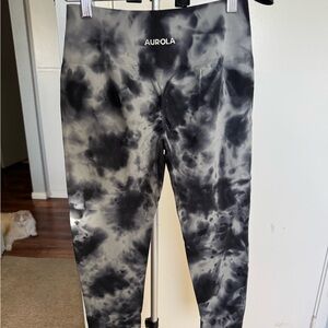 Aurola Dream Women's Tie-Dye Leggings - Black and Gray - L